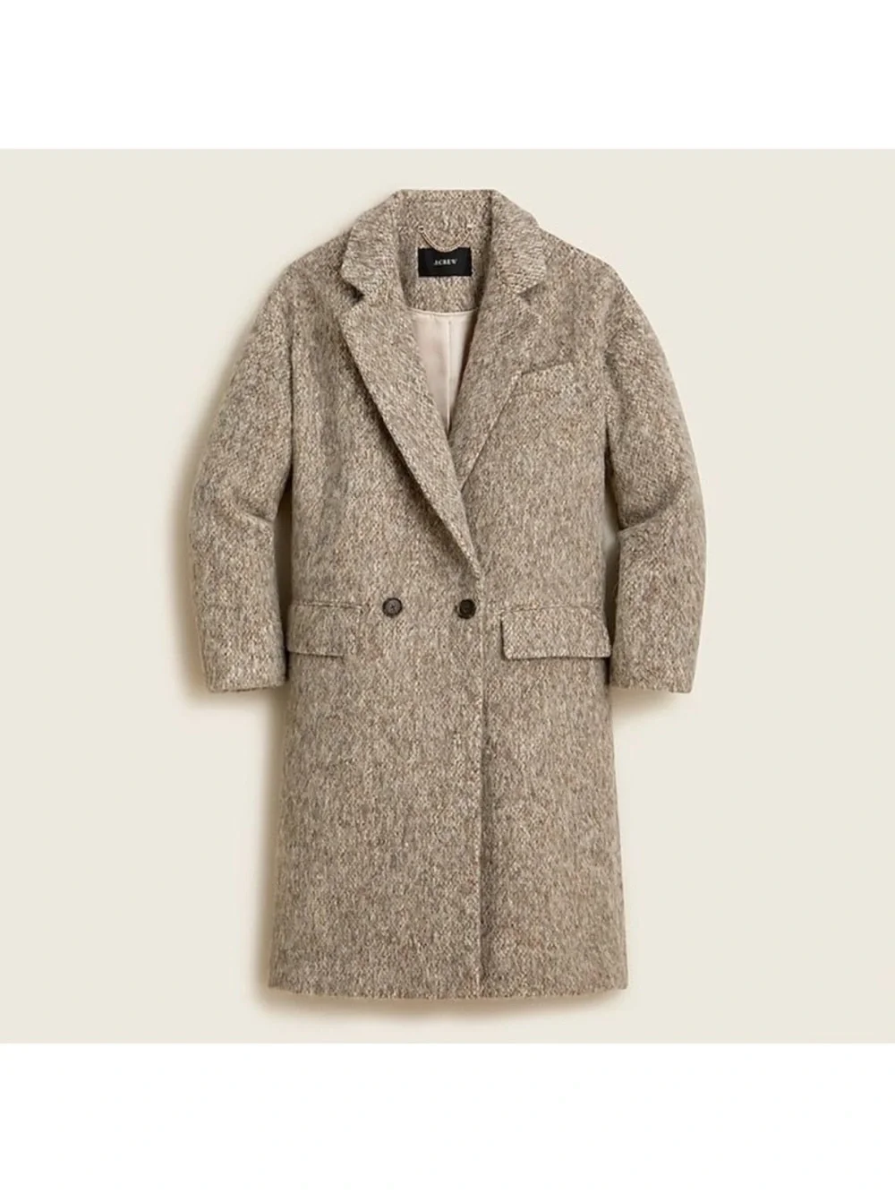 J.Crew Brushed Wool Relaxed Topcoat Size XXS Oversized Fit
